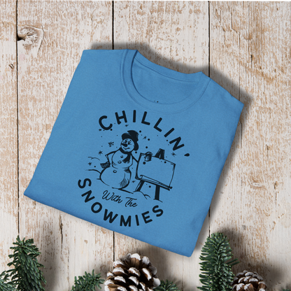 Chillin' With the Snowmies T-Shirt — Cute Winter Snowman Art Tee