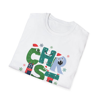 Christmas Monster Letters T-Shirt — Cute Holiday Kids & Family Tee