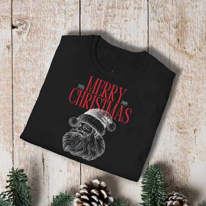 Merry Christmas Santa T-Shirt — Vintage Santa Face Holiday Tee